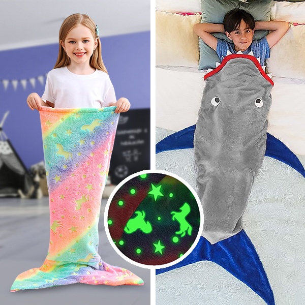 Šviečiančios uodegos antklodės vaikams | MERMAIDREAM