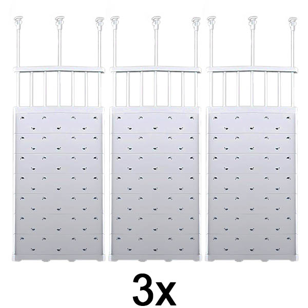 3x Išplečiama įtempiama lentyna (48-80 cm, be gręžimo) | SHELFEXPEND