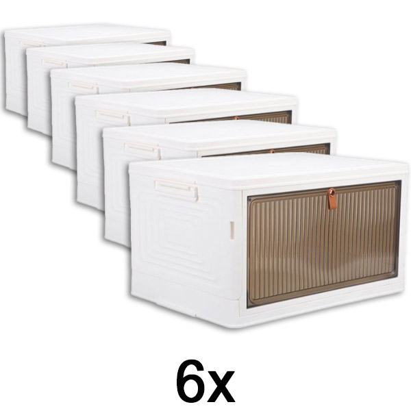6x Daiktadėžė su dangčiu – paruošta per 2 minutes, nereikia įrankių | ORGABOX