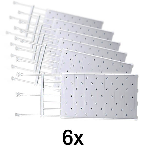 6x Išplečiama įtempiama lentyna (48-80 cm, be gręžimo) | SHELFEXPEND