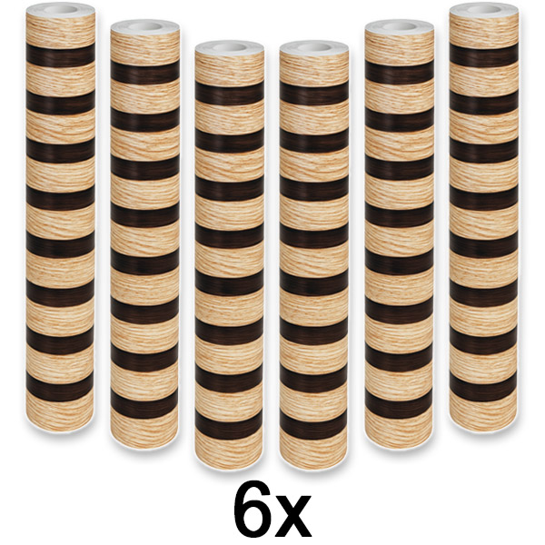 6x Lipni medžio efekto sienų panelė | LINEWALL