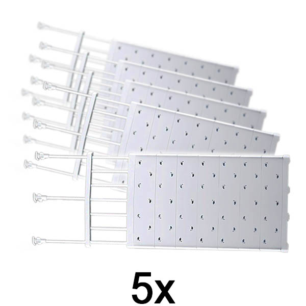 5x Išplečiama įtempiama lentyna (48-80 cm, be gręžimo) | SHELFEXPEND