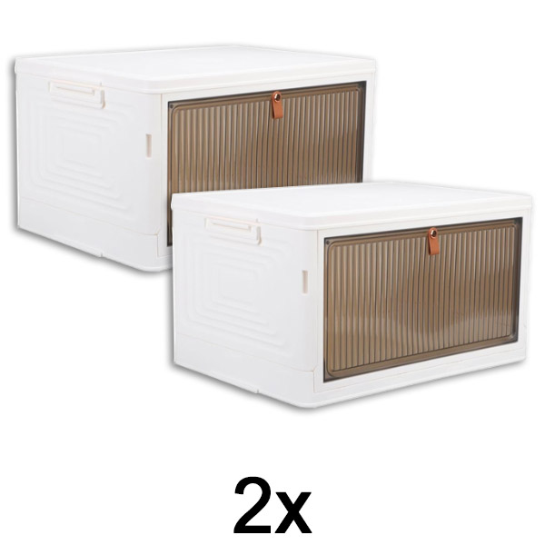 2x Daiktadėžė su dangčiu – paruošta per 2 minutes, nereikia įrankių | ORGABOX
