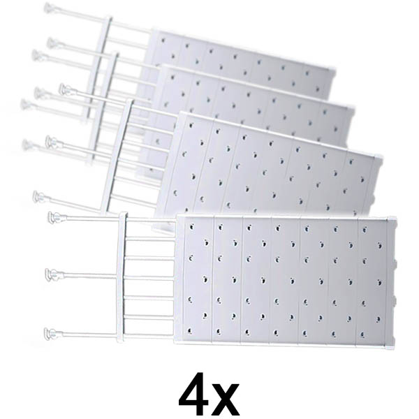 4x Išplečiama įtempiama lentyna (48-80 cm, be gręžimo) | SHELFEXPEND