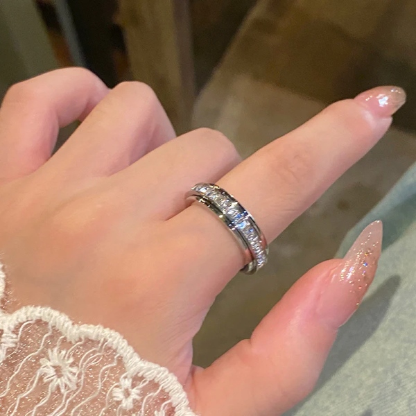 Sukamasis cirkonio streso mažinimo žiedas (3 vnt./rinkinys) | LUXRINGS